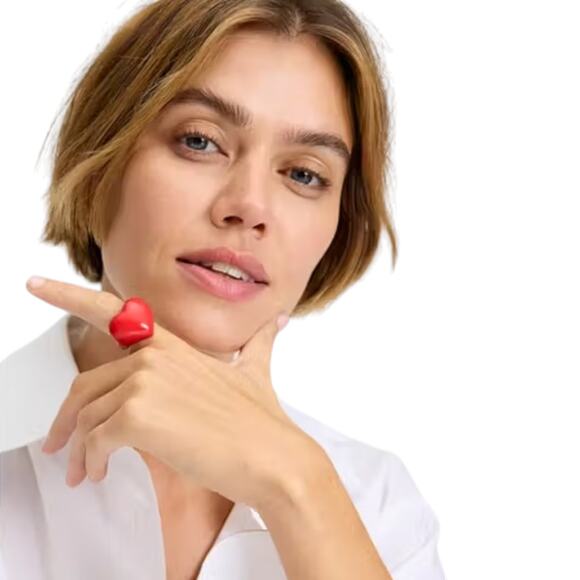 KATE SPADE Heart You Statement Ring in Red 5 - Picture 2 of 7